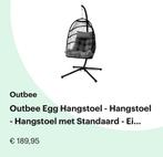 Outbee Egg hangstoel met standaard, Maison & Meubles, Chaises, Neuf, Synthétique, Enlèvement, Une