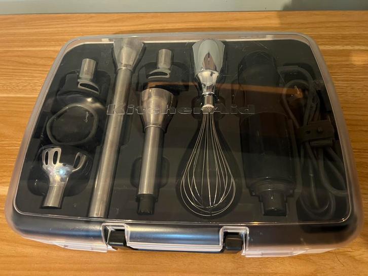 KitchenAid mixeur plongeant 5KHB2571 avec accessoires, Elektronische apparatuur, Keukenmixers, Zo goed als nieuw, Ophalen of Verzenden