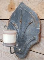 Klassieke rustieke gietijzeren muurschild kandelaar, Huis en Inrichting, Woonaccessoires | Kandelaars en Kaarsen, Bruin, 25 tot 50 cm