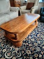 Massief eiken houten salontafel met onderblad, Ophalen, Gebruikt