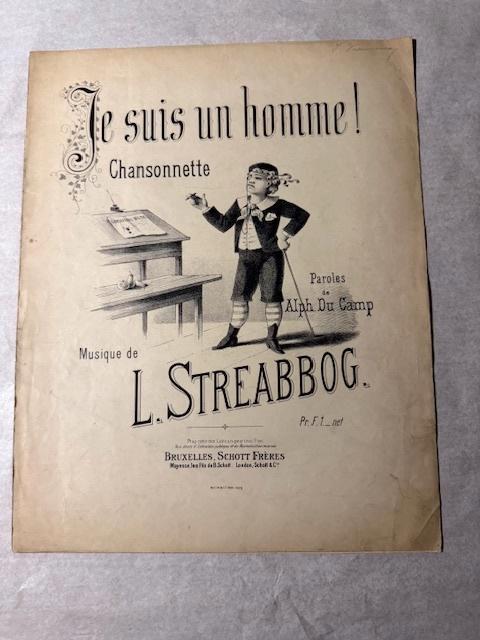 Streabbot, je suis un homme ! Chansonnette., Musique & Instruments, Partitions, Utilisé, Artiste ou Compositeur, Classique, Piano