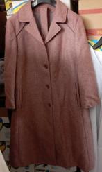 vintage roze wollen jas T46, Kleding | Dames, Jassen | Winter, Gedragen, Ophalen of Verzenden, Roze, Maat 46/48 (XL) of groter