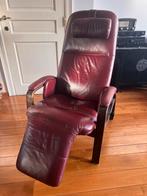 Luxe leren ligstoel met verstelbare relaxfunctie, Huis en Inrichting, Ophalen, Modern-klassiek, scandinavisch geïnspireerd, 100 tot 125 cm