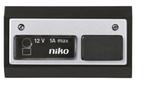 Niko Toegangscontrole - deurbel 12V~1A incl. lamp, zwart/alu, Enlèvement ou Envoi, Neuf, Filaire