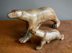2 beren.Een grote beer en 2 bronzen beren gesigneerd Chenet, Ophalen of Verzenden, Brons