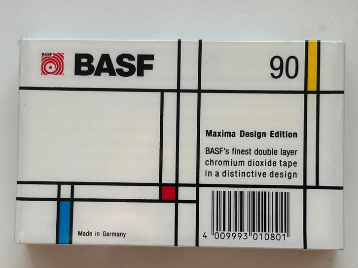NOS Audio cassettes BASF Chrome Maxima Design Edition nr 1, Cd's en Dvd's, Cassettebandjes, Ophalen of Verzenden