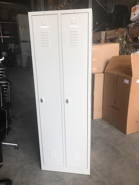 Metalen Garderobekast 2-deurs, Maison & Meubles, Armoires | Penderies & Garde-robes, Métal, Enlèvement