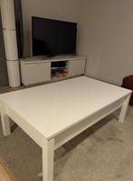 Table basse IKEA TRULSTORP – Blanc – Avec plateau relevable!, 100 à 150 cm, Comme neuf, Enlèvement, 50 à 100 cm