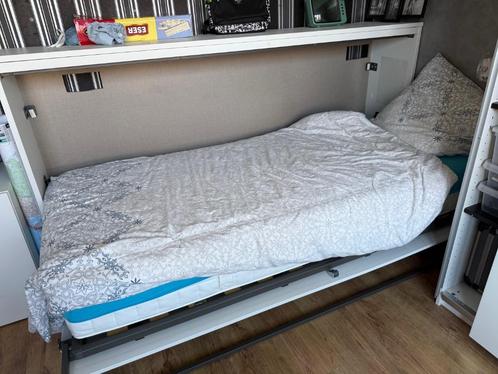 Kastbed / Inklapbed / Opklapbed 1 persoons, Huis en Inrichting, Slaapkamer | Bedden, Gebruikt, Eenpersoons, 90 cm, 200 cm, Hout