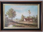 Schilderij - landschap met boerderij (Heinrich Knauf), Ophalen