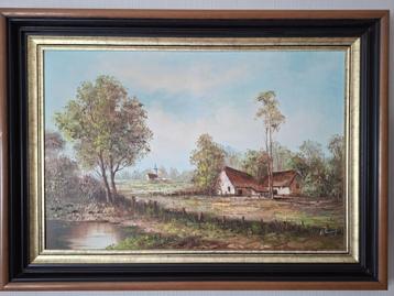 Peinture - paysage avec ferme (Heinrich Knauf), Enlèvement