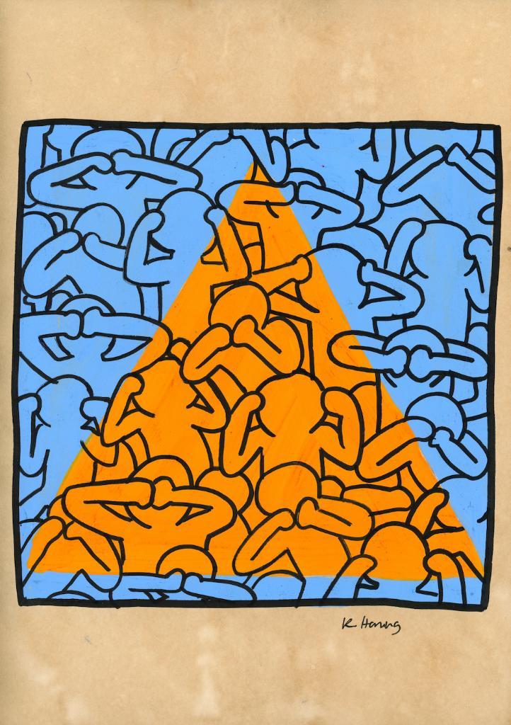 Keith Haring Artwork, Antiek en Kunst, Kunst | Schilderijen | Modern, Ophalen of Verzenden