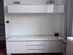 Kastencombinatie voor TV in hoogglans wit, Ophalen, Overige materialen, 150 tot 200 cm, Zo goed als nieuw