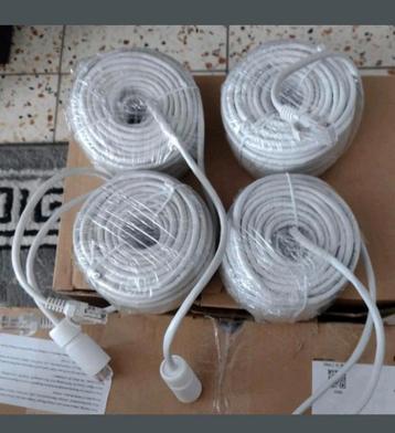 4 cables RJ45 pour caméras et réseaux nouveau longueur: 12 m