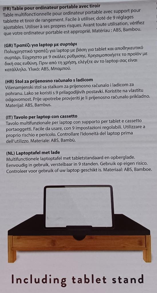 #LaptopTafel, Computers en Software, Laptopstandaarden, Nieuw, Ophalen of Verzenden