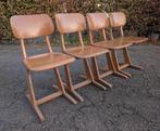 Set retro vintage stoelen, Huis en Inrichting, Stoelen, Ophalen, Gebruikt, Vier
