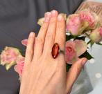 Bague en argent avec ambre, Ophalen of Verzenden, Zilver, Zilver
