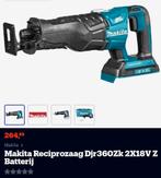 Makita Reciprozaag DJR360Zk 2x18v Body met zaagjes en koffer, Doe-het-zelf en Bouw, Gereedschap | Zaagmachines, Zo goed als nieuw