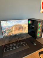 Tour+écran+ souris+clavier+casque, Informatique & Logiciels, Ordinateurs de bureau, Enlèvement, Comme neuf