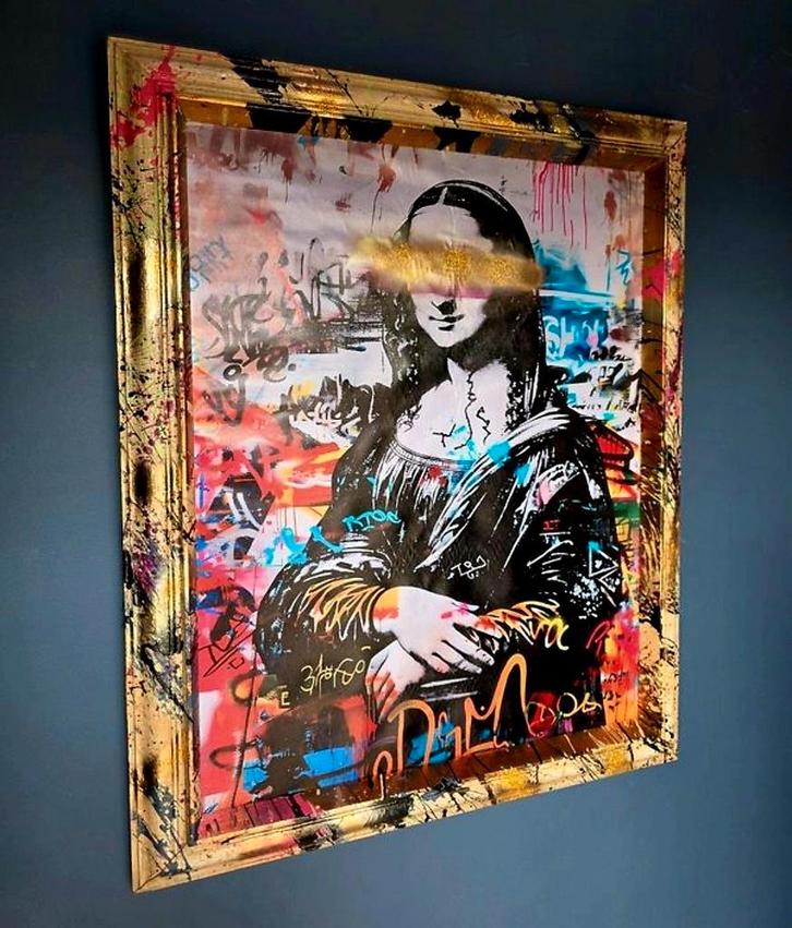 Tableau pop art la jaconde, Antiek en Kunst, Kunst | Schilderijen | Modern, Ophalen of Verzenden