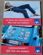 2 Reclamekaarten/ postkaarten: Axa, Verzamelen, Ophalen of Verzenden, Zo goed als nieuw, Overige typen