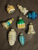 Set van 8 mooie vintage glazen kerstballen, Diversen, Ophalen of Verzenden, Gebruikt