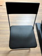 Zwarte tafel met 3 zwarte klapstoelen, Enlèvement, Utilisé, 75 cm ou plus, Rectangulaire