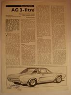 AC 3-litre 3000ME 1973 Ford Brochure AC Ace 1998 Press photo, Envoi, Utilisé, Ford