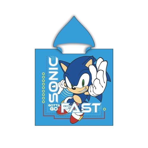 Sonic Badponcho - Sneldrogend, Kinderen en Baby's, Kinderkleding | Kinder-zwemkleding, Nieuw, Badponcho, One size, Jongen, Ophalen of Verzenden