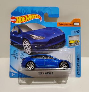 Hot Wheels Tesla Model 3 Blauw Metallic (2020) beschikbaar voor biedingen