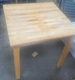 Restauranttafel van 80x80 staafhout, Ophalen, Zo goed als nieuw