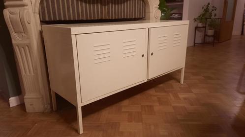 witte lage metalen kast, Huis en Inrichting, Kasten | Buffetkasten, Gebruikt, Minder dan 100 cm, 100 tot 150 cm, 25 tot 50 cm