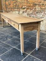 grote houten werkplaatstafel, Antiek en Kunst, Ophalen