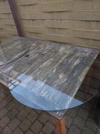 Glazen tafelbladen, 90 CM diameter, 5mm dik. Licht gekrast., Ophalen, Zo goed als nieuw, Rond, Overige materialen