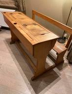 Schoolbankje Antiek - Vintage - Bank - Schoolbank, Huis en Inrichting, Ophalen, Gebruikt