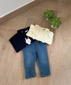 Set jeans, t-shirt en vestje lange mouwen Bel&Bo maat 68, Kinderen en Baby's, Babykleding | Maat 68, Meisje, Ophalen of Verzenden