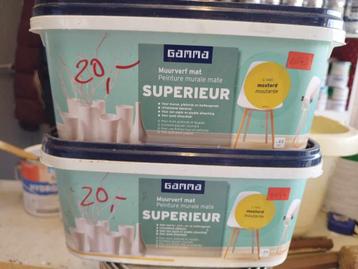 2,5L Gamma muurverf mat superieur mosterd 20euro beschikbaar voor biedingen