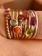 10 gouden ringen met edelstenen !Merken, Ophalen of Verzenden, Zo goed als nieuw, 17 tot 18, Dame of Heer