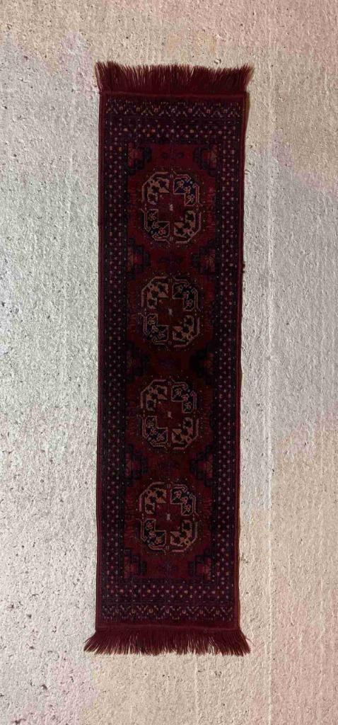 Vintage Perzische loper tapijt rood blauw 137/37, Antiquités & Art, Tapis & Textile, Enlèvement ou Envoi