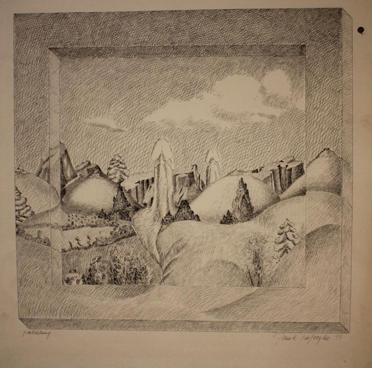 Frank Liefooghe - pentekening - 1975, Antiek en Kunst, Kunst | Tekeningen en Fotografie, Ophalen