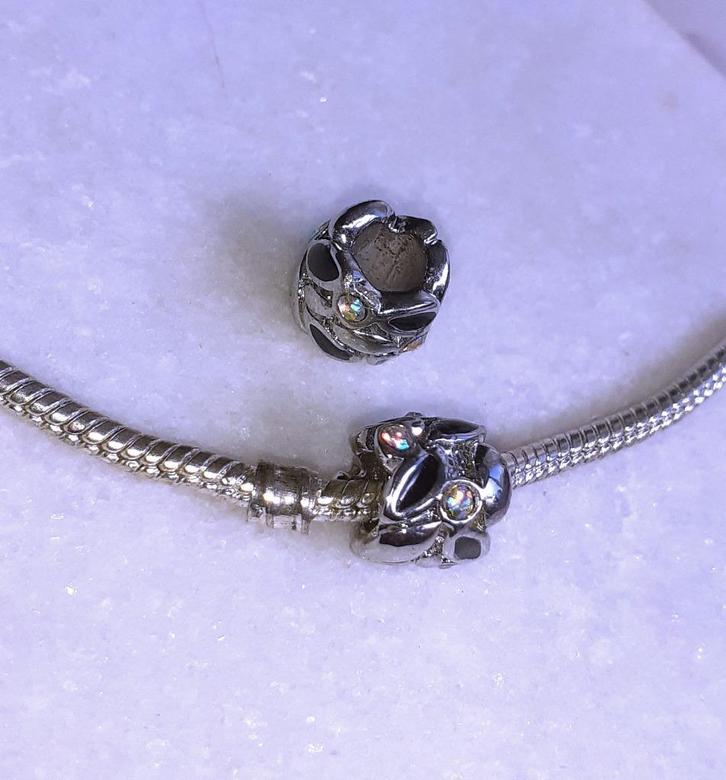 Bedels Charm set voor bedelarmband zilver met aurora, Handtassen en Accessoires, Bedels, Nieuw, Overige merken, Glas of Kristal