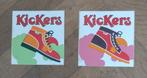 2 Autocollants carrés vintage KICKERS souliers, Comme neuf, Envoi, Marque