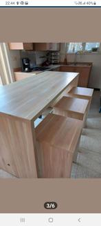 Keukentafel / barmeubel met zitblokken, Huis en Inrichting, Barren, Ophalen