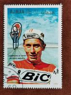 Ajman 1969 - wielrennen - Jacques Anquetil, Postzegels en Munten, Ophalen of Verzenden, Gestempeld