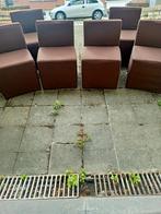 6 vintage stoelen pruimkleur, Ophalen, Gebruikt