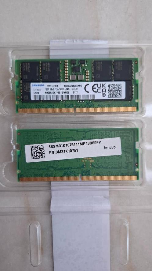 DDR5 5600 32GB -  2x16GB SODIMM  SAMSUNG, Computers en Software, RAM geheugen, Zo goed als nieuw, Laptop, 32 GB, DDR5, Ophalen of Verzenden