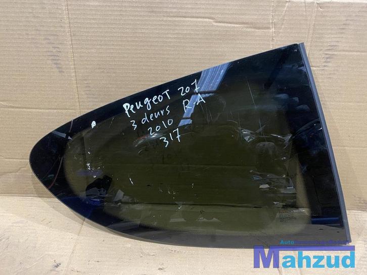 PEUGEOT 207 Rechts achterraam zijraam zijruit 2006-2015, Auto-onderdelen, Ruiten en Toebehoren, Peugeot, Gebruikt, Ophalen of Verzenden
