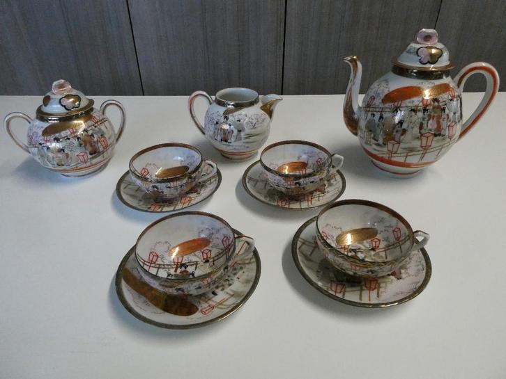 Japans eierschaal porselein theeservies, Antiek en Kunst, Antiek | Porselein, Ophalen of Verzenden