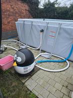 Zwembad met warmtepomp en zandfilter, Tuin en Terras, Ophalen, Zo goed als nieuw