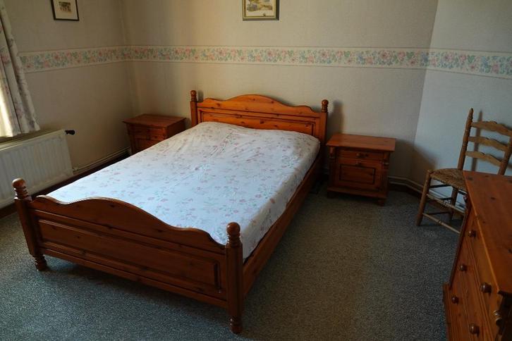 grenen slaapkamer, Huis en Inrichting, Slaapkamer | Complete slaapkamers, Gebruikt, Tweepersoons, Ophalen